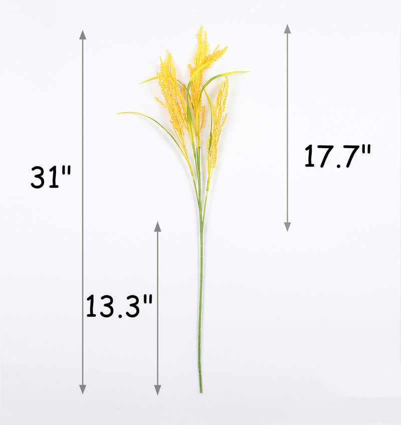 Bulk 12Pcs Large Artificial Fall Plants Barley Grass UV Resistant Shrubs for Hanging Planters Window Box Front Porch Indoor Outside Decorations Wholesale