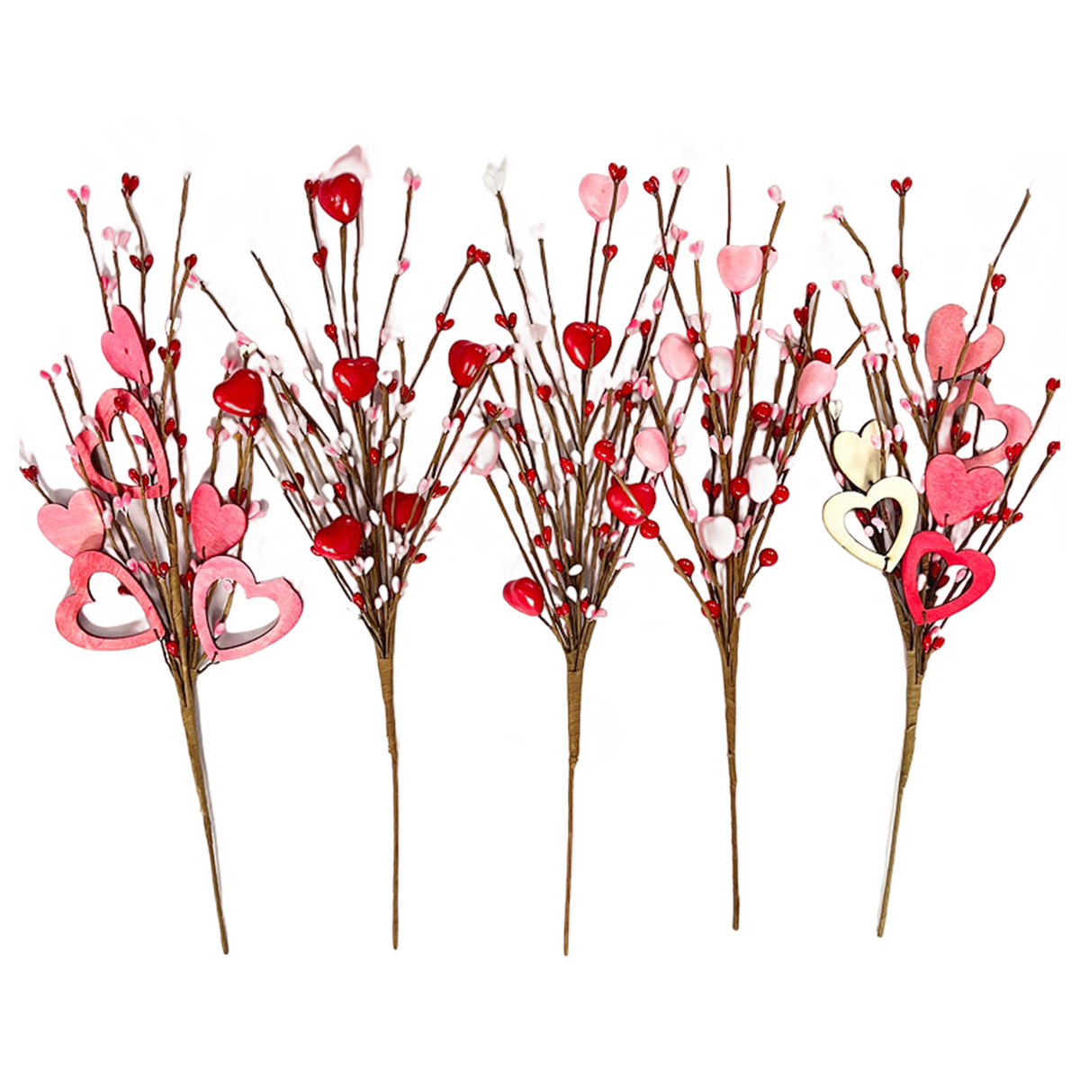 Bulk 20Pcs Valentines Day Decor Artificial Flowers Picks Berry