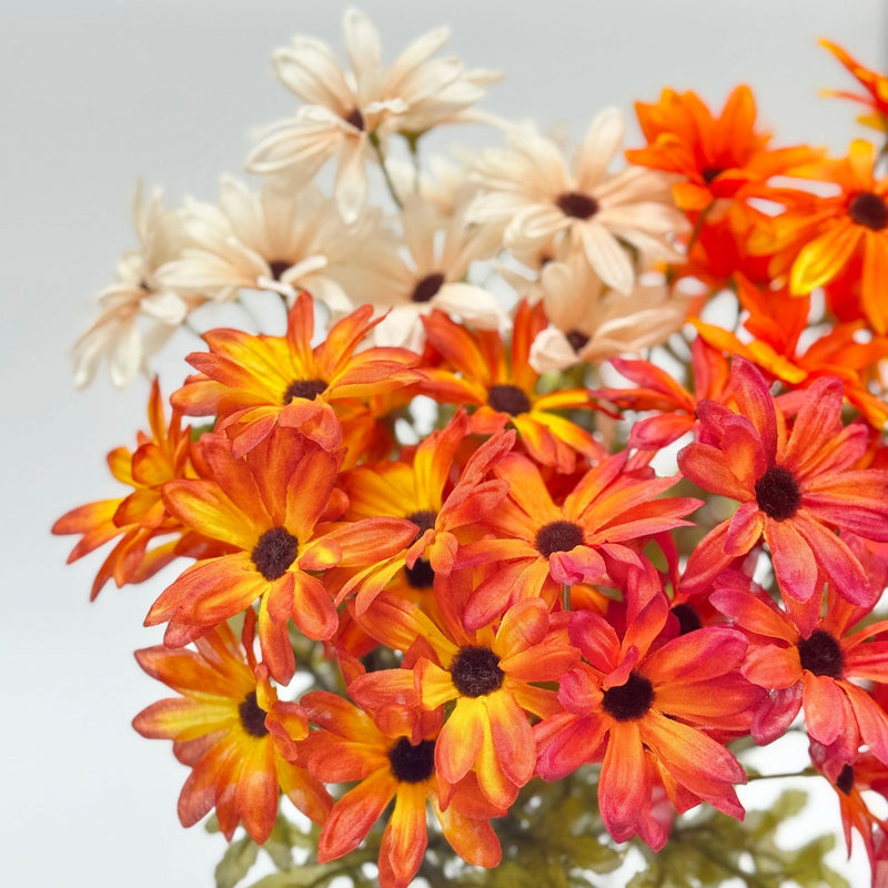 Bulk 13.7" Artificial Daisy Bush Bouquet - Fall Decor, Faux Flower Arrangement for Autumn Home Decoration Wholesale