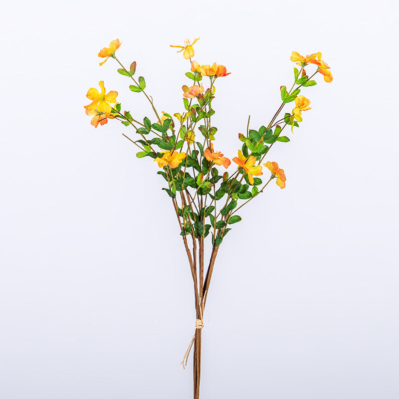 Wildflower Bouquet with 18 Blooms, 20" Faux Silk Floral Arrangement for Weddings, Home Decor, and Events