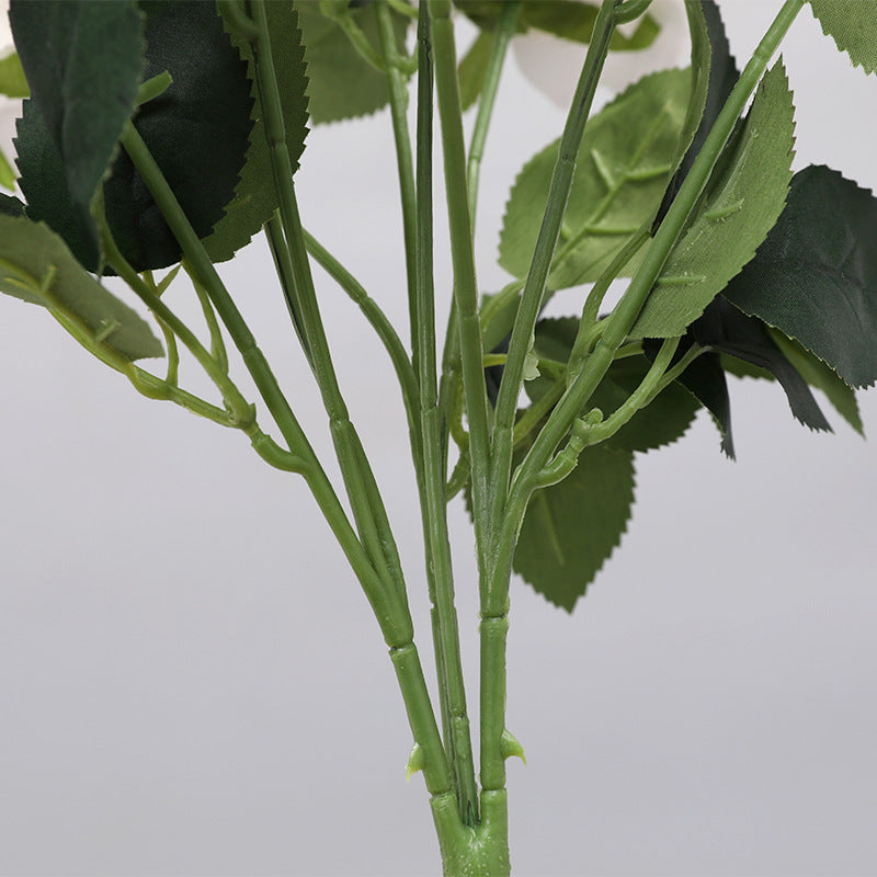 Bouquet de roses artificielles en soie de 17 pouces de haut en vrac 