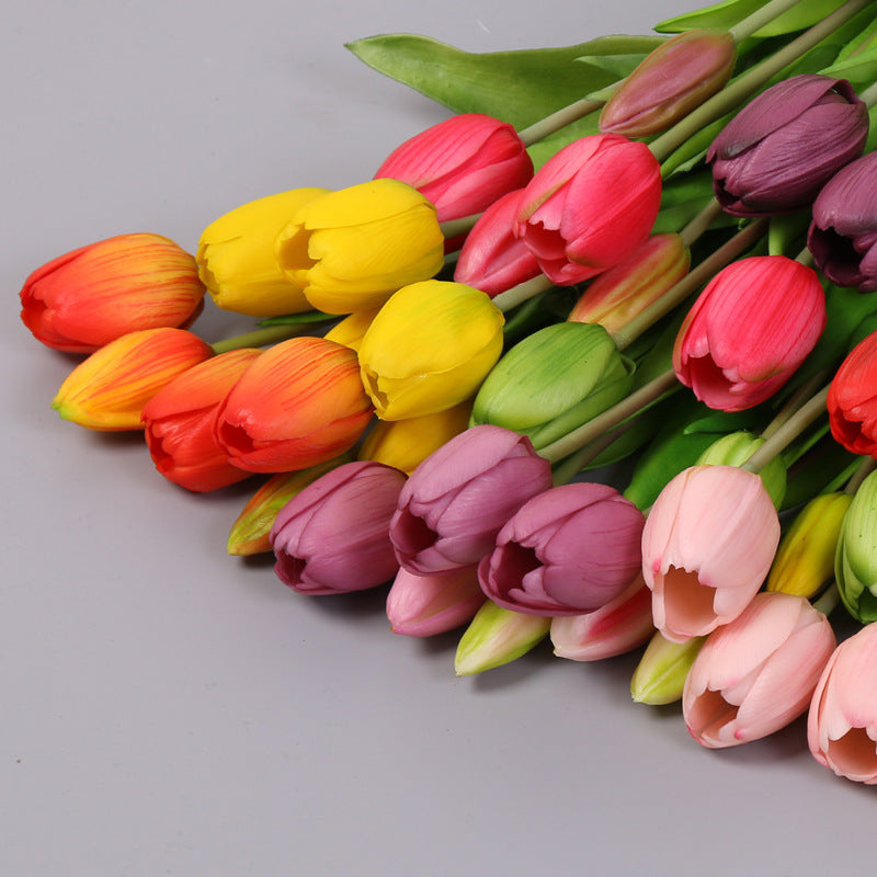 Bulk 15" Real Touch Tulip Stems Bundle Bouquet Wholesale