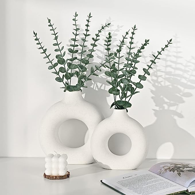 Lot de 12 feuilles d'eucalyptus artificielles en vrac, tiges, branches, toucher réel, décoration de verdure pour composition florale, bouquets de mariage, centre de table, vente en gros 