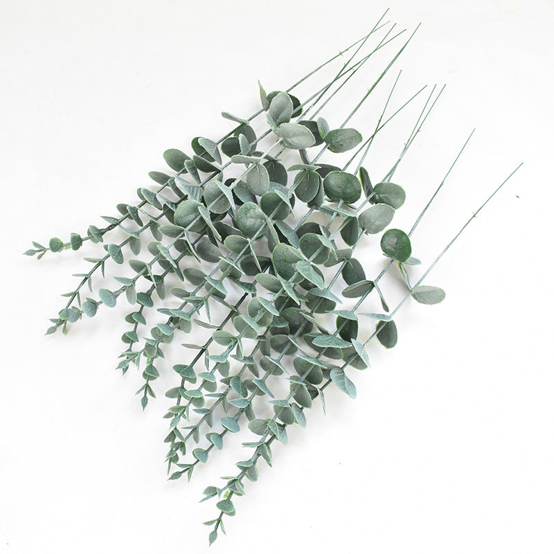 Lot de 12 feuilles d'eucalyptus artificielles en vrac, tiges, branches, toucher réel, décoration de verdure pour composition florale, bouquets de mariage, centre de table, vente en gros 