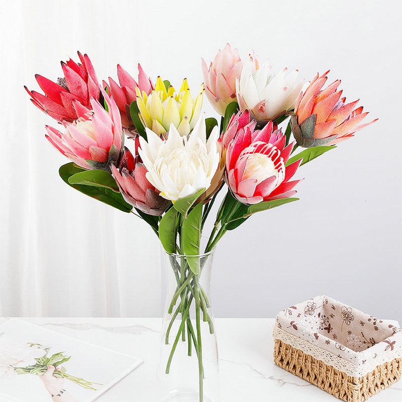 Lot de 12 tiges de Protea de 15 pouces pour vase de 9 pouces, compositions florales pour table de mariage, vente en gros