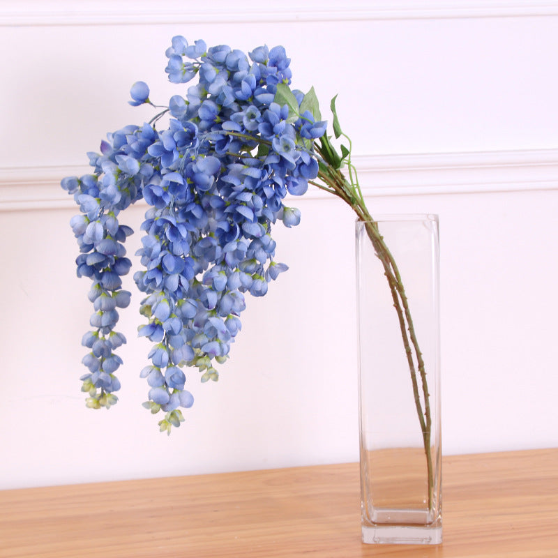 Tiges de glycine extra longues exclusives en vrac Fleurs artificielles suspendues violettes pour grands vases en gros 