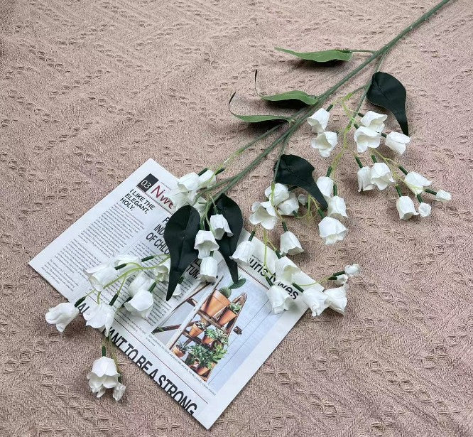 Bulk 39" Lily of The Valley Hanging Orchid Long Stem Silk Flowers Artificial Wholesale