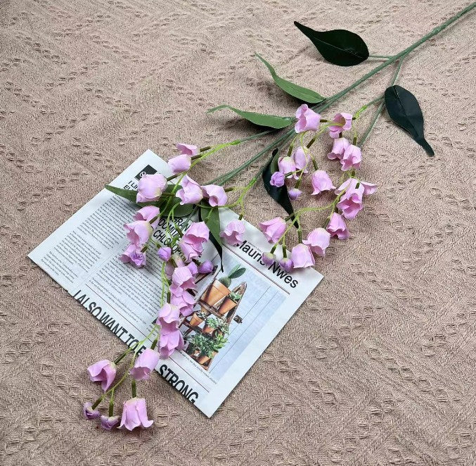 Bulk 39" Lily of The Valley Hanging Orchid Long Stem Silk Flowers Artificial Wholesale