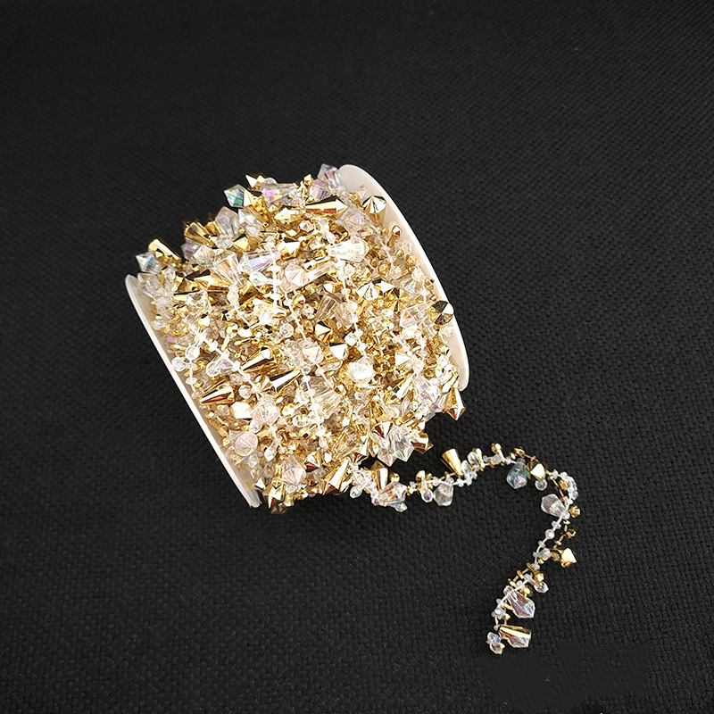 Guirlande de Noël en vrac de 16 pieds pour sapin de Noël, décoration de chaîne de perles torsadées dorées et argentées en gros