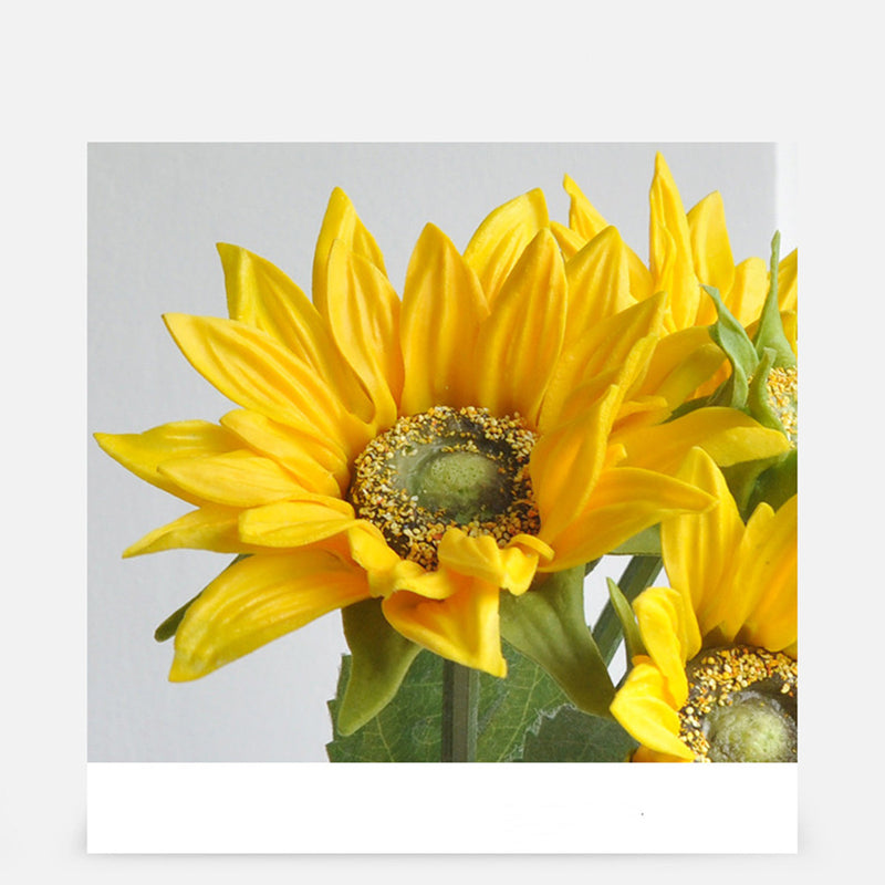 Premium Real Touch Artificial Sunflower Bouquet – 5 Lifelike Stems for Weddings, Fall & Home Decor