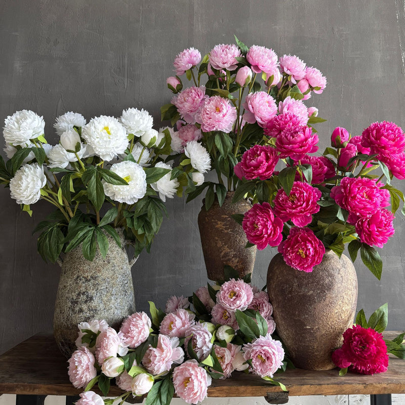 Bulk 29" Faux Silk Peony Artificial Flowers for DIY Bouquet Centerpieces Wedding Fillers Arrangements Shower Decorations
