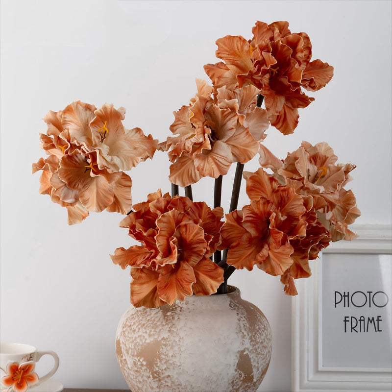 Bulk 28" Vintage Faux Gladiolus Single Stem for Wedding Photography Prop Home Decor