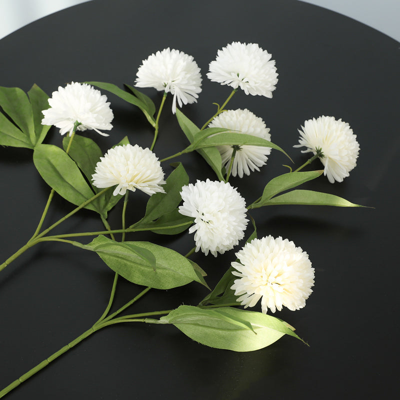 Bulk 6 Pcs 26" Faux Silk White Chrysanthemums Artificial Flowers for Vase Chrysanthemum Branches for Fall Decor, Farmhouse Vase Filler, DIY Wedding Arrangement