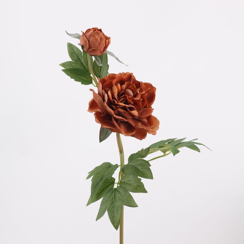 Real Touch Peony Stem, 29" Large Autumn Faux Flower, Long Stem Artificial Peonies for Wedding Bouquets, Vase Arrangements, Fall Home Decor