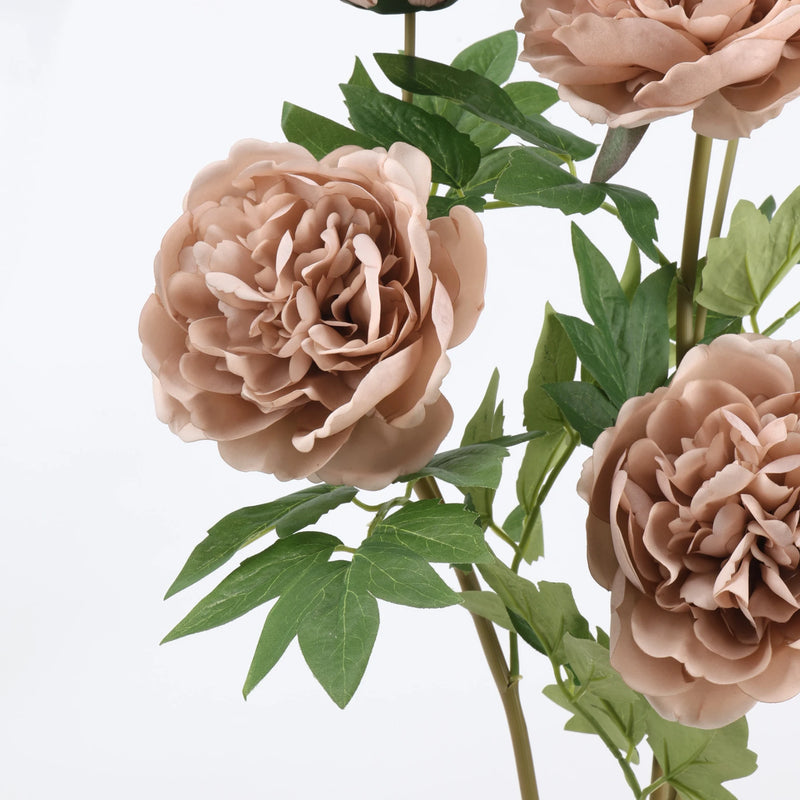Real Touch Peony Stem, 29" Large Autumn Faux Flower, Long Stem Artificial Peonies for Wedding Bouquets, Vase Arrangements, Fall Home Decor