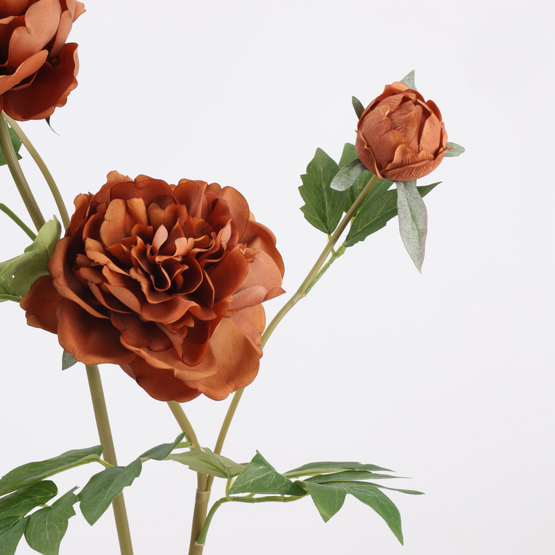 Real Touch Peony Stem, 29" Large Autumn Faux Flower, Long Stem Artificial Peonies for Wedding Bouquets, Vase Arrangements, Fall Home Decor
