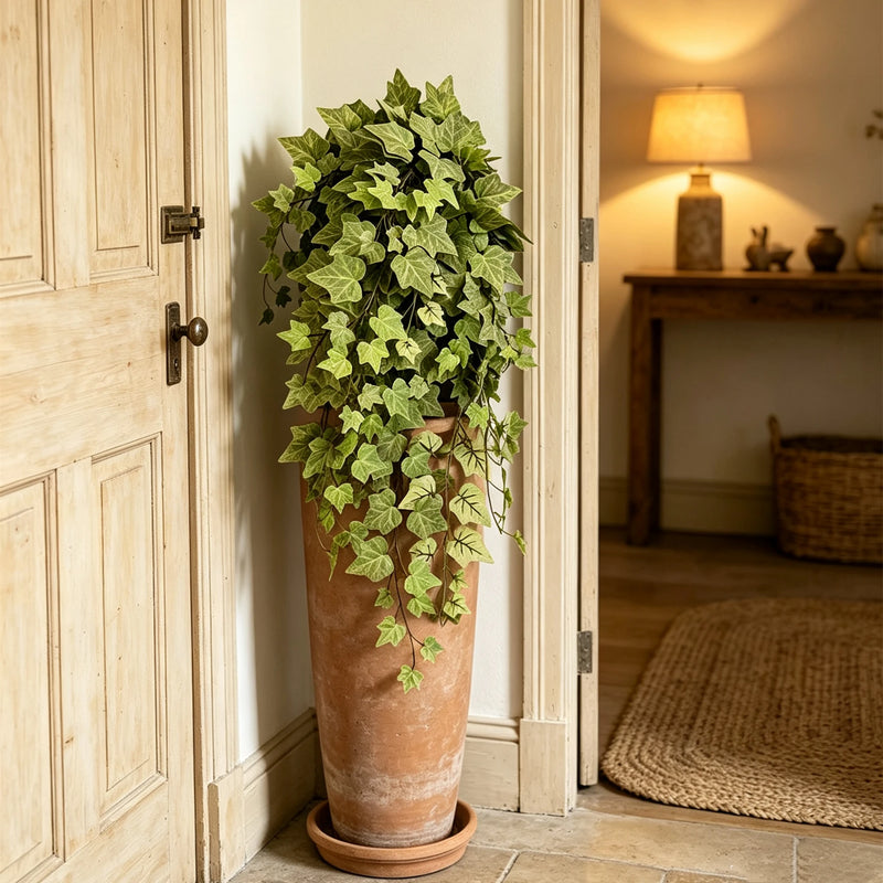 2Pcs Autumn Hanging Ivy, 29 Inch Realistic Faux Vine, Lifelike Trailing Greenery for Wall, Shelf, Wedding Decor, Indoor & Outdoor Use