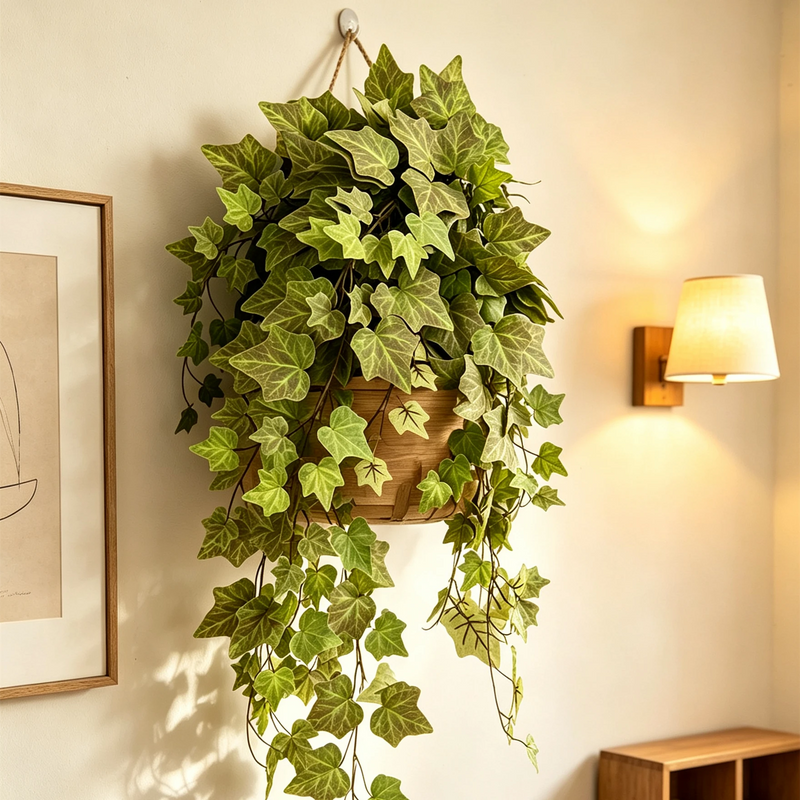 2Pcs Autumn Hanging Ivy, 29 Inch Realistic Faux Vine, Lifelike Trailing Greenery for Wall, Shelf, Wedding Decor, Indoor & Outdoor Use
