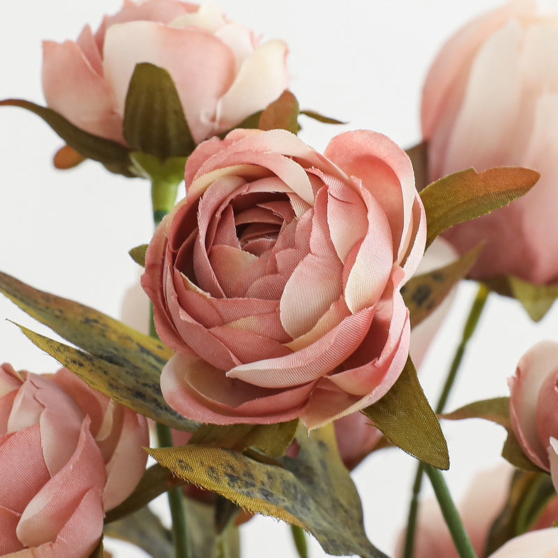 18" Dusty Rose Peony Stem | Lifelike Silk Faux Flowers for Weddings, Home Decor & Autumn Arrangements