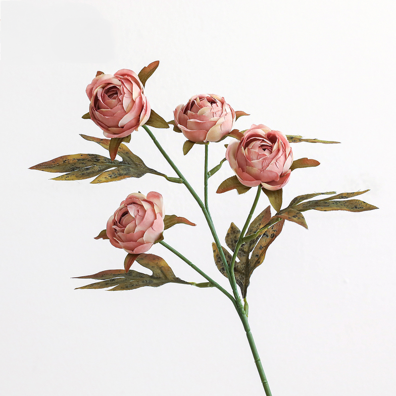 18" Dusty Rose Peony Stem | Lifelike Silk Faux Flowers for Weddings, Home Decor & Autumn Arrangements