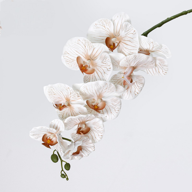 Set of 2, 40" Tall Faux Phalaenopsis Orchid Stems, Lifelike Large Artificial Flowers with 9 Blooms for Vase, Home Decor, Wedding Centerpieces & DIY Floral Arrangements