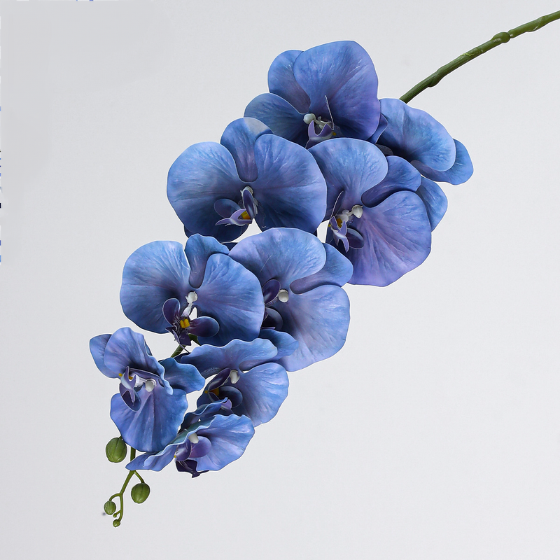 Set of 2, 40" Tall Faux Phalaenopsis Orchid Stems, Lifelike Large Artificial Flowers with 9 Blooms for Vase, Home Decor, Wedding Centerpieces & DIY Floral Arrangements
