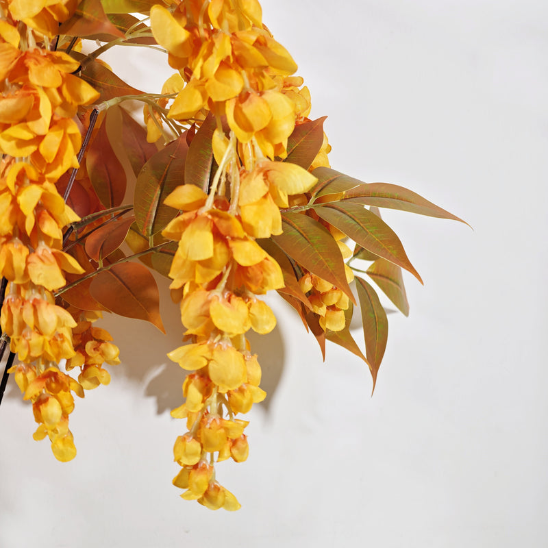 Bulk 22" Realistic Silk Wisteria Bouquet, Trailing Faux Flowers for Romantic Wedding Arch, Porch & Home Decor, Vase Filler