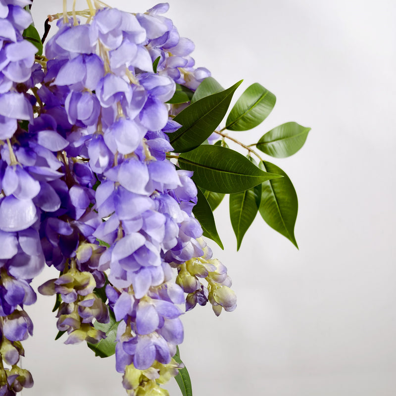 Bulk 22" Realistic Silk Wisteria Bouquet, Trailing Faux Flowers for Romantic Wedding Arch, Porch & Home Decor, Vase Filler