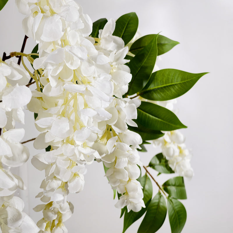 Bulk 22" Realistic Silk Wisteria Bouquet, Trailing Faux Flowers for Romantic Wedding Arch, Porch & Home Decor, Vase Filler