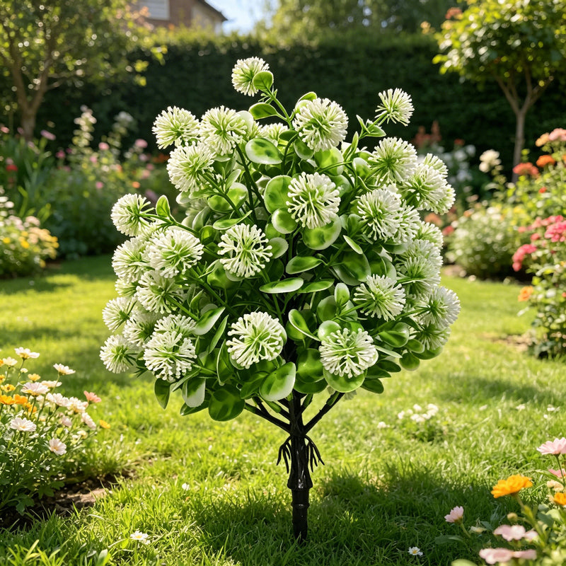 Faux Dandelion & Eucalyptus Stem, 19" Lifelike Artificial Flower Pick, Tall Greenery Spray for Vase, Farmhouse Home Decor, DIY Wedding Arrangements