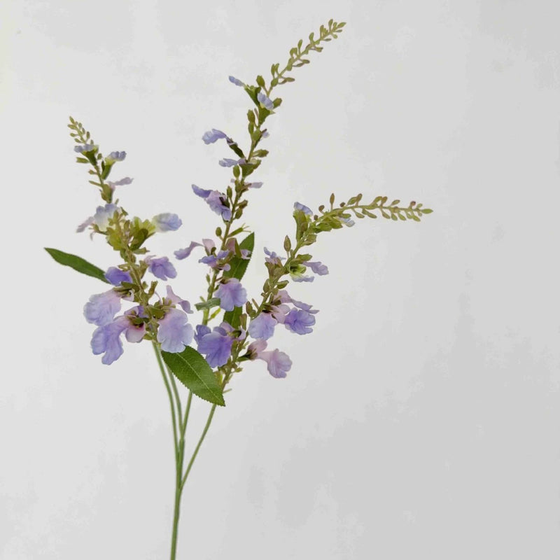 26" Faux Salvia Stem, Tall Lifelike Meadow Sage Wildflower, Realistic Artificial Flower for Vase Filler, Farmhouse Home Decor, DIY Wedding Arrangements (White, Blue, Magenta)