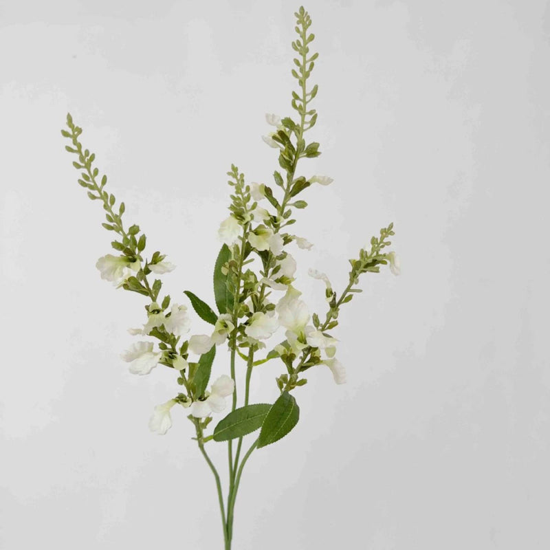 26" Faux Salvia Stem, Tall Lifelike Meadow Sage Wildflower, Realistic Artificial Flower for Vase Filler, Farmhouse Home Decor, DIY Wedding Arrangements (White, Blue, Magenta)
