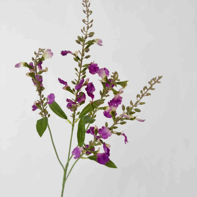 26" Faux Salvia Stem, Tall Lifelike Meadow Sage Wildflower, Realistic Artificial Flower for Vase Filler, Farmhouse Home Decor, DIY Wedding Arrangements (White, Blue, Magenta)
