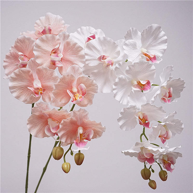 39" Tall Phalaenopsis Orchid Stem, 9-Head Real Touch Faux Flowers, Large Realistic Orchid for Vase, Modern Home Decor, Wedding Centerpiece, DIY
