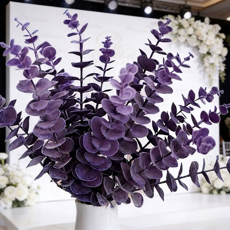 20 Pcs Bulk Faux Eucalyptus Stems, 19" Tall Realistic Artificial Greenery, Lifelike Leaves for Wedding Bouquets, Vase Filler & Modern Home Decor