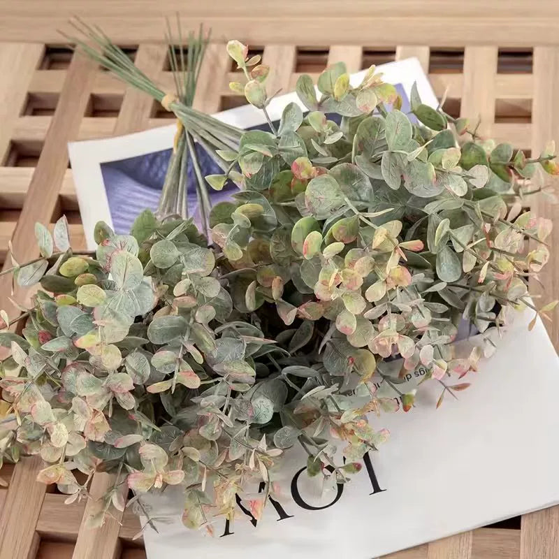 20 Pcs Bulk Faux Eucalyptus Stems, 19" Tall Realistic Artificial Greenery, Lifelike Leaves for Wedding Bouquets, Vase Filler & Modern Home Decor