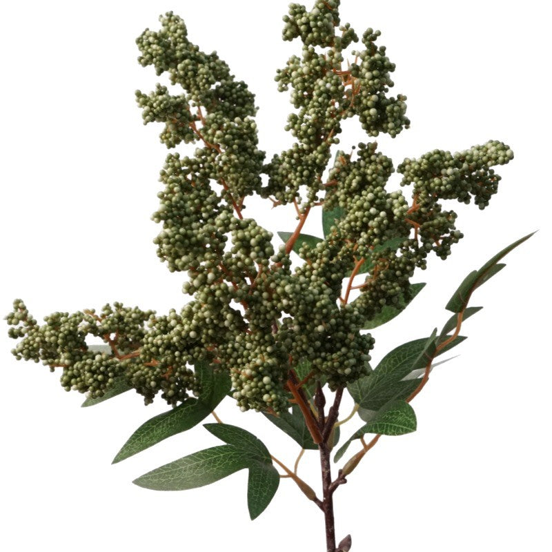 2-Pack Autumn Berry Stems, 17" Tall Realistic Faux Nandina Branches, Lifelike Seasonal Filler for Vases, Farmhouse Home Decor, Fall Weddings & DIY