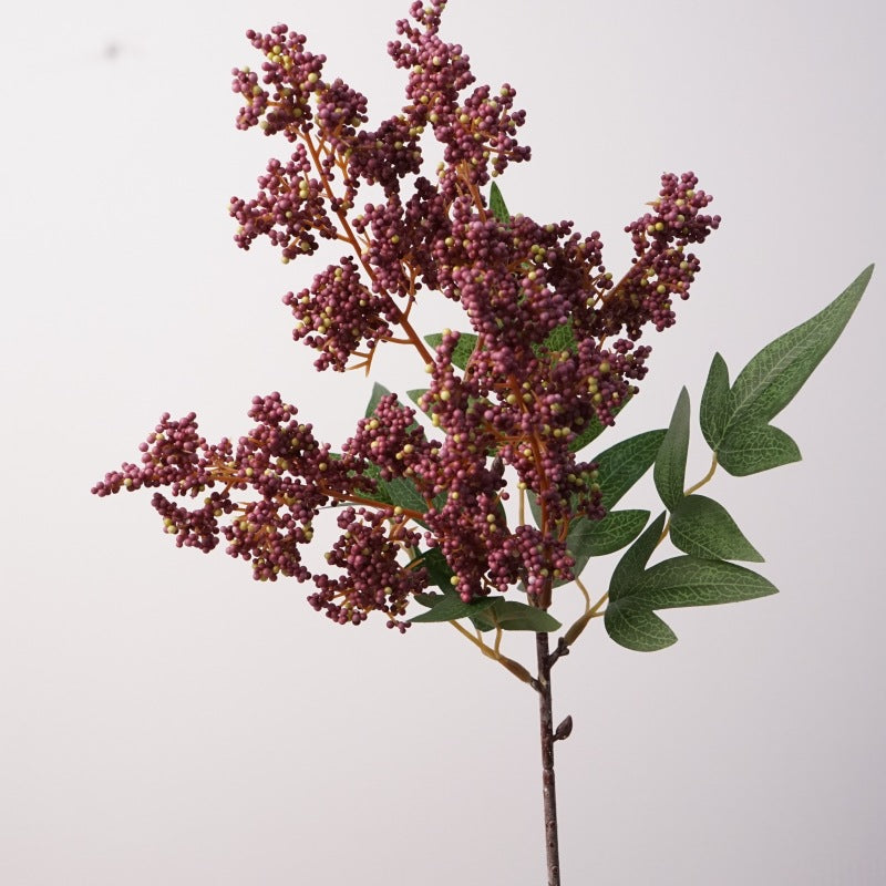 2-Pack Autumn Berry Stems, 17" Tall Realistic Faux Nandina Branches, Lifelike Seasonal Filler for Vases, Farmhouse Home Decor, Fall Weddings & DIY