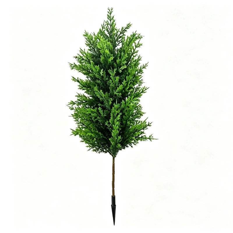 28" Faux Cypress Tree, Lifelike Potted Juniper Plant, Tall Artificial Evergreen for Modern Home Decor, Office, Patio & Wedding, Year-Round Greenery