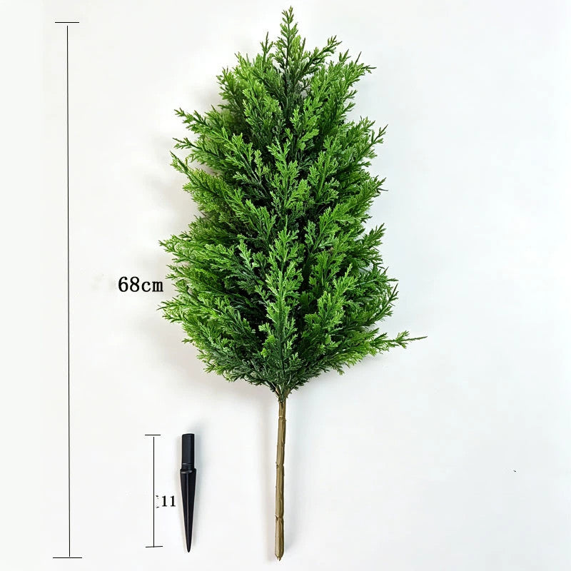 28" Faux Cypress Tree, Lifelike Potted Juniper Plant, Tall Artificial Evergreen for Modern Home Decor, Office, Patio & Wedding, Year-Round Greenery