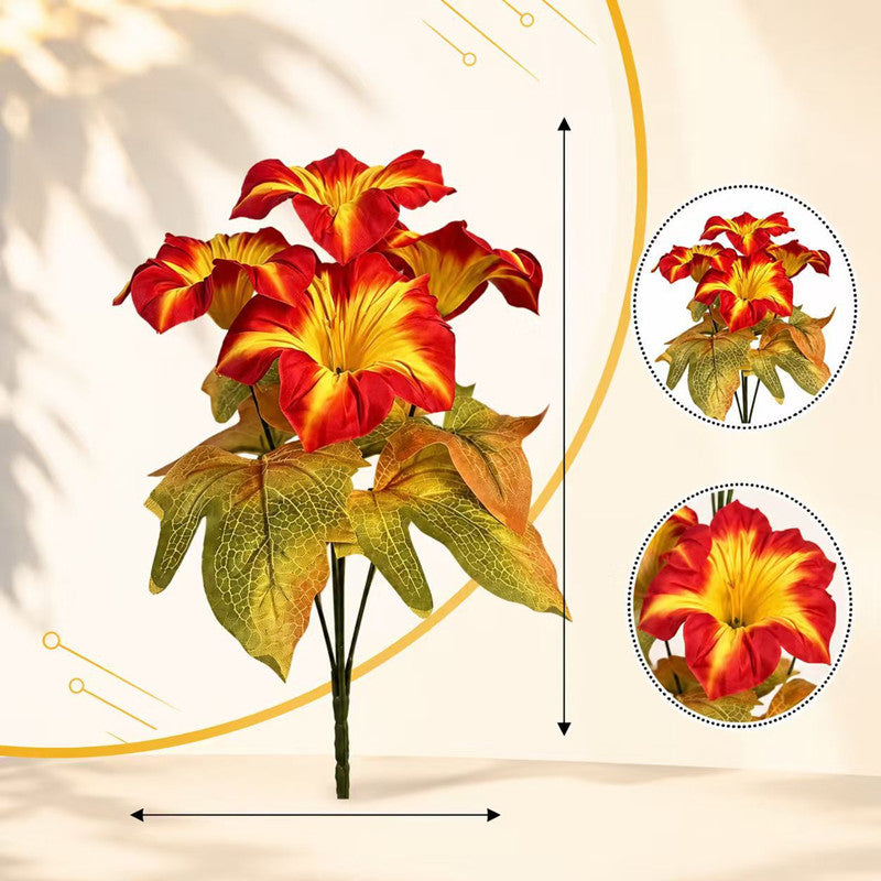 Bulk 5pcs Autumn Morning Glory Stems | 12" Faux Flowers