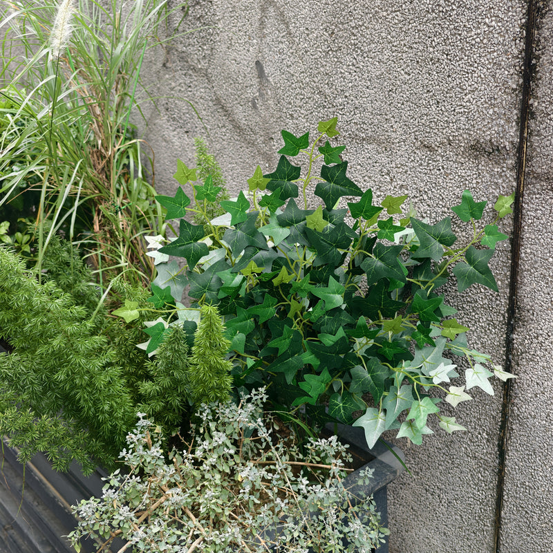 Bulk Set of 2 Lifelike English Ivy Bush, 24" UV Resistant Faux Greenery, Realistic Outdoor Plants for Planters, Wedding Backdrops, Home & Wall Decor