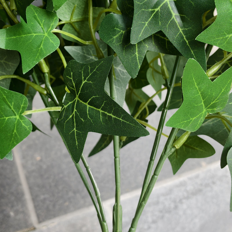 Bulk Set of 2 Lifelike English Ivy Bush, 24" UV Resistant Faux Greenery, Realistic Outdoor Plants for Planters, Wedding Backdrops, Home & Wall Decor