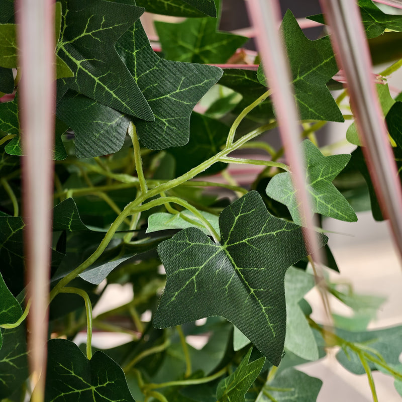 Bulk Set of 2 Lifelike English Ivy Bush, 24" UV Resistant Faux Greenery, Realistic Outdoor Plants for Planters, Wedding Backdrops, Home & Wall Decor