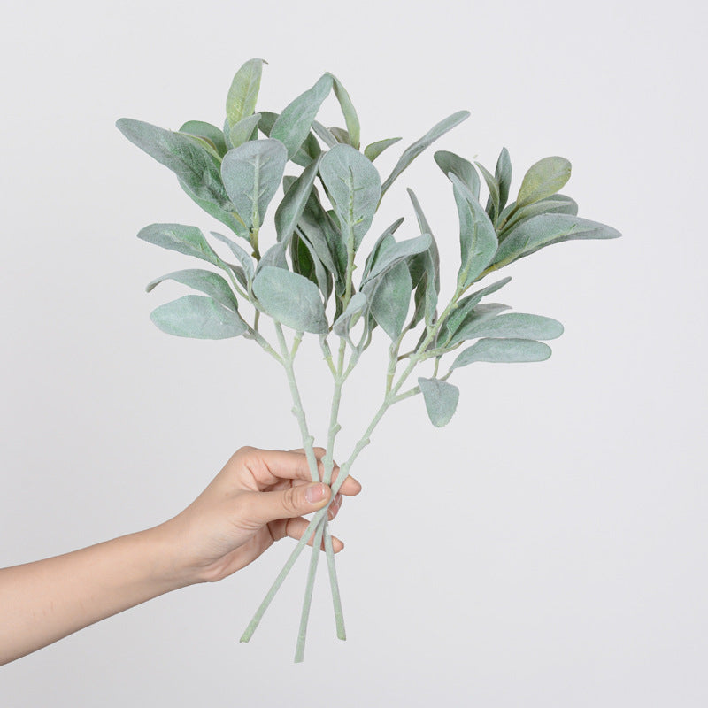 Bulk 12pcs Lambs Ear Stems, 28" Tall Soft Touch Faux Greenery, Realistic Flocked Sage Leaves for Wedding Bouquets, Wreaths, Vase & Farmhouse Decor