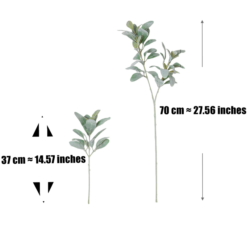 Bulk 12pcs Lambs Ear Stems, 28" Tall Soft Touch Faux Greenery, Realistic Flocked Sage Leaves for Wedding Bouquets, Wreaths, Vase & Farmhouse Decor