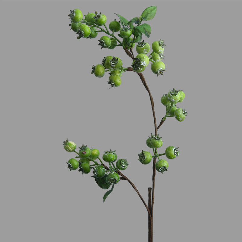 21" Realistic Faux Blueberry Stem - Perfect for Home Decor, Weddings, & Events, Low Maintenance, Allergy & Pet Safe