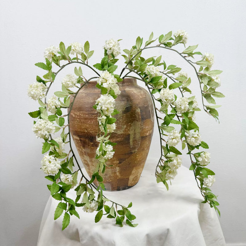 Set of 2 Realistic Faux Hydrangea Stems, 35" Soft Branches, Perfect for Home Decor, Weddings, Events, and Floral Arrangements