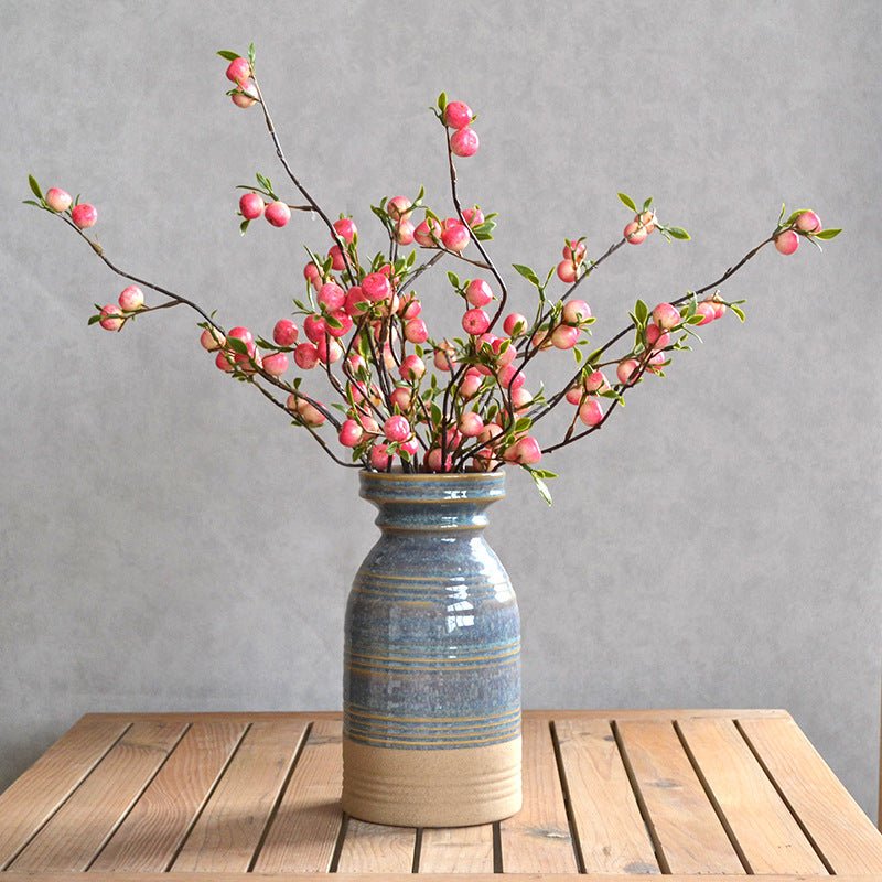 Mini Artificial Crabapple Berry Decor, 28" Long, Realistic Faux Fruit Arrangement for Home Decor, Weddings, Events, and Seasonal Displays