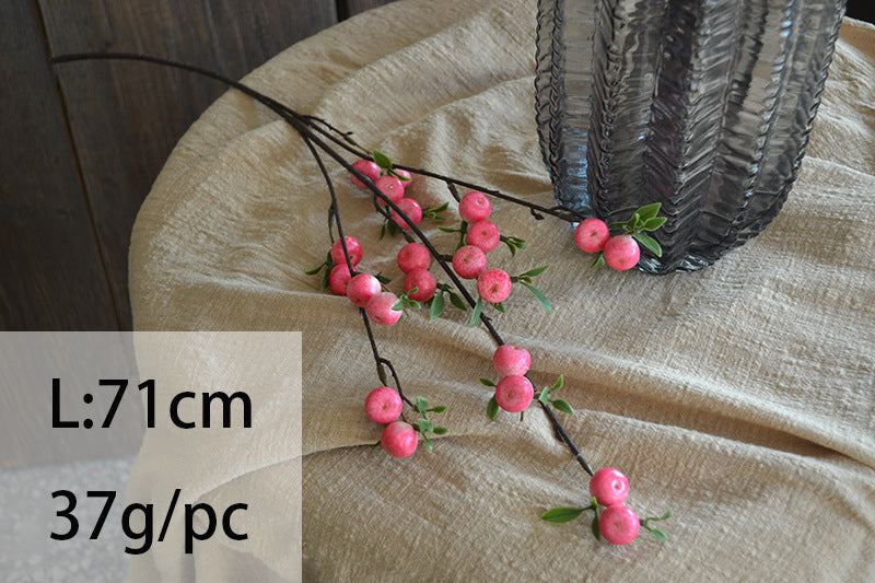 Mini Artificial Crabapple Berry Decor, 28" Long, Realistic Faux Fruit Arrangement for Home Decor, Weddings, Events, and Seasonal Displays